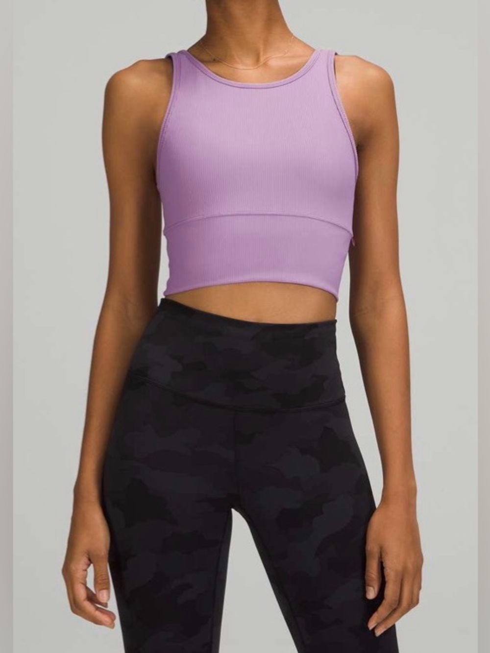 NWOT New Lululemon Power Pivot Tank Top *Rib Wisteria Purple